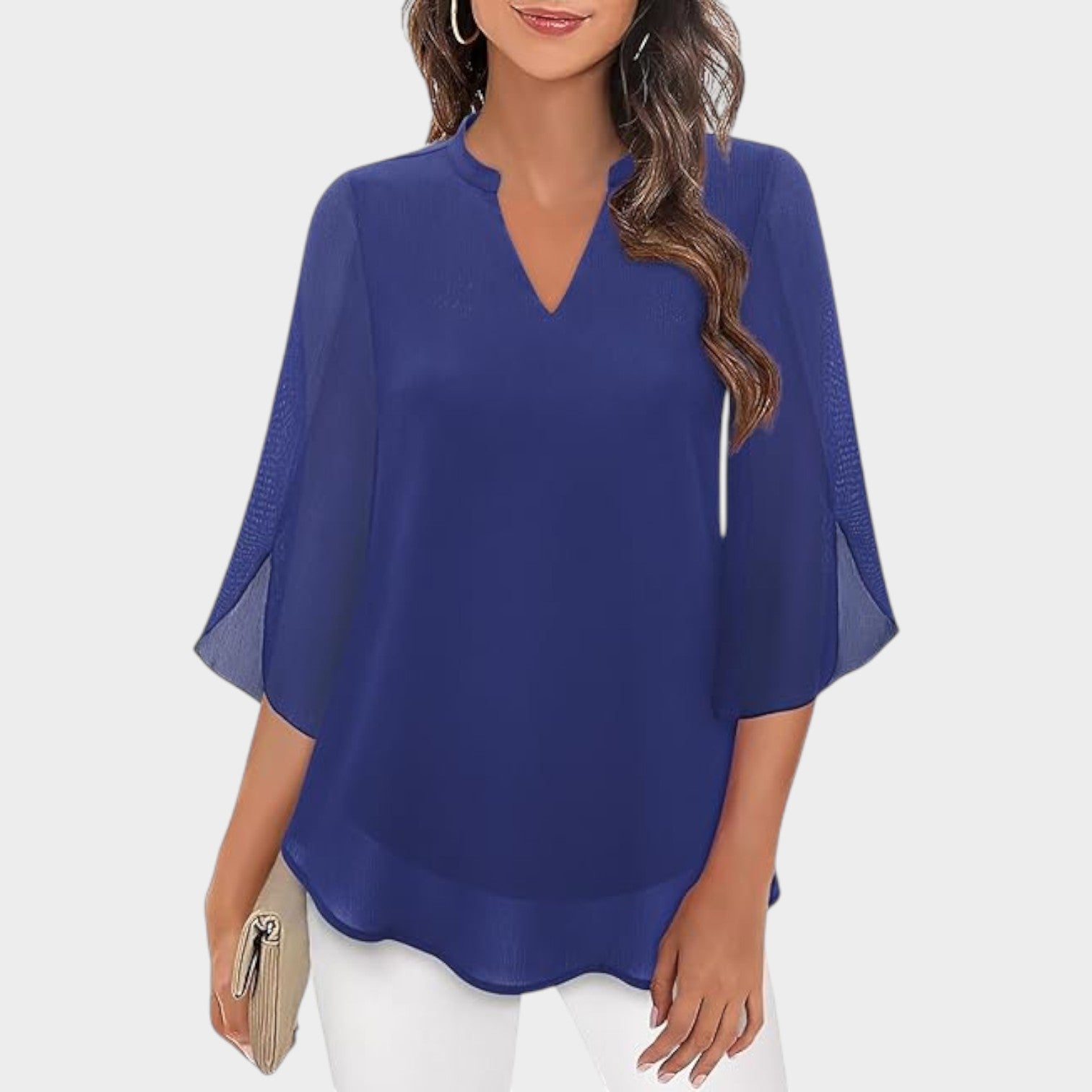 Chiffon V-Neck Blouse