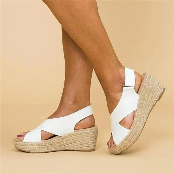 Paloma | Women's Cross-Strap Espadrille Wedge Sandals
