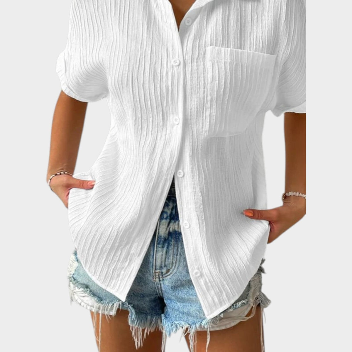 Women's Linen Button Up Shirt