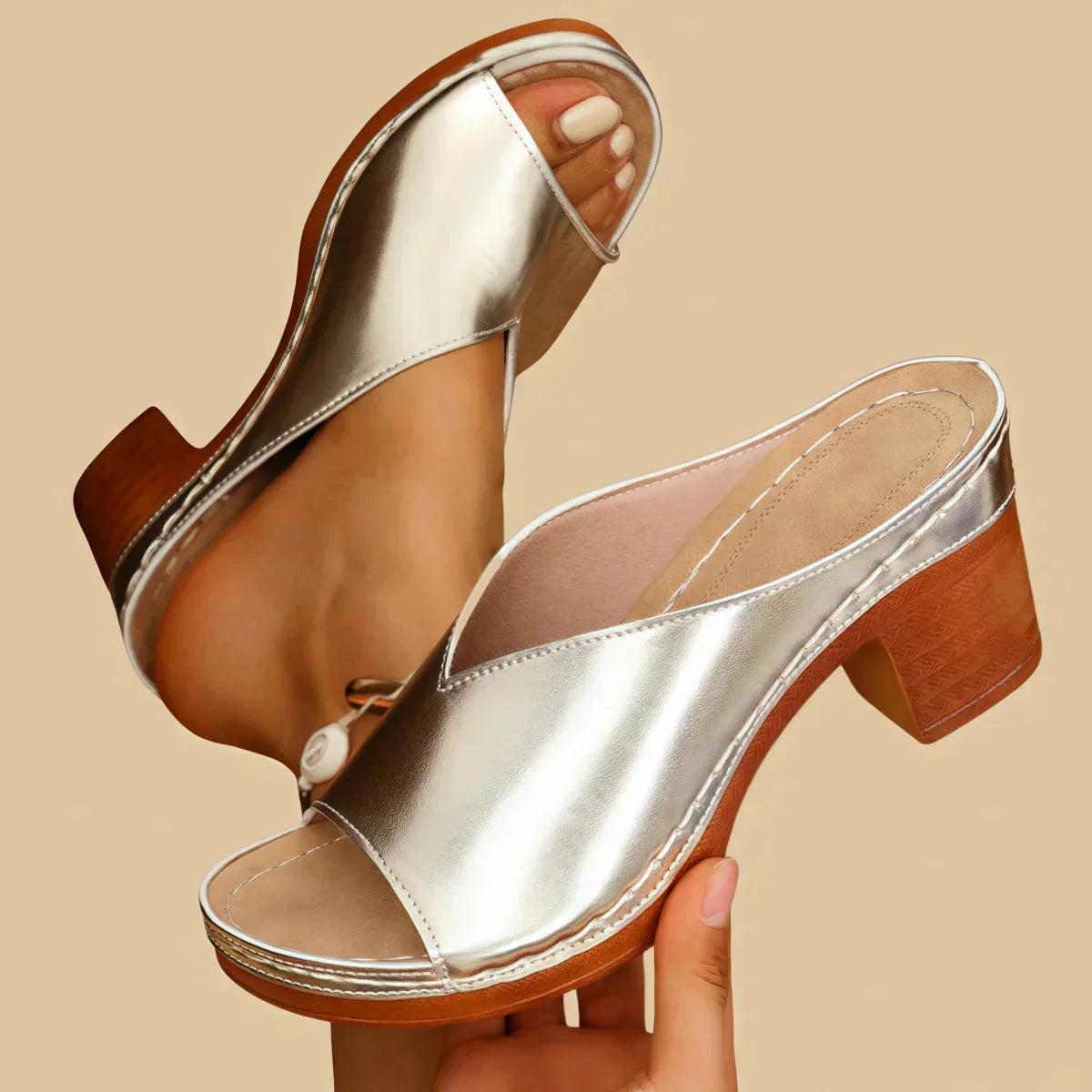 Lisa™ | Comfort-Oriented Orthopedic Sandals with Sturdy Heels