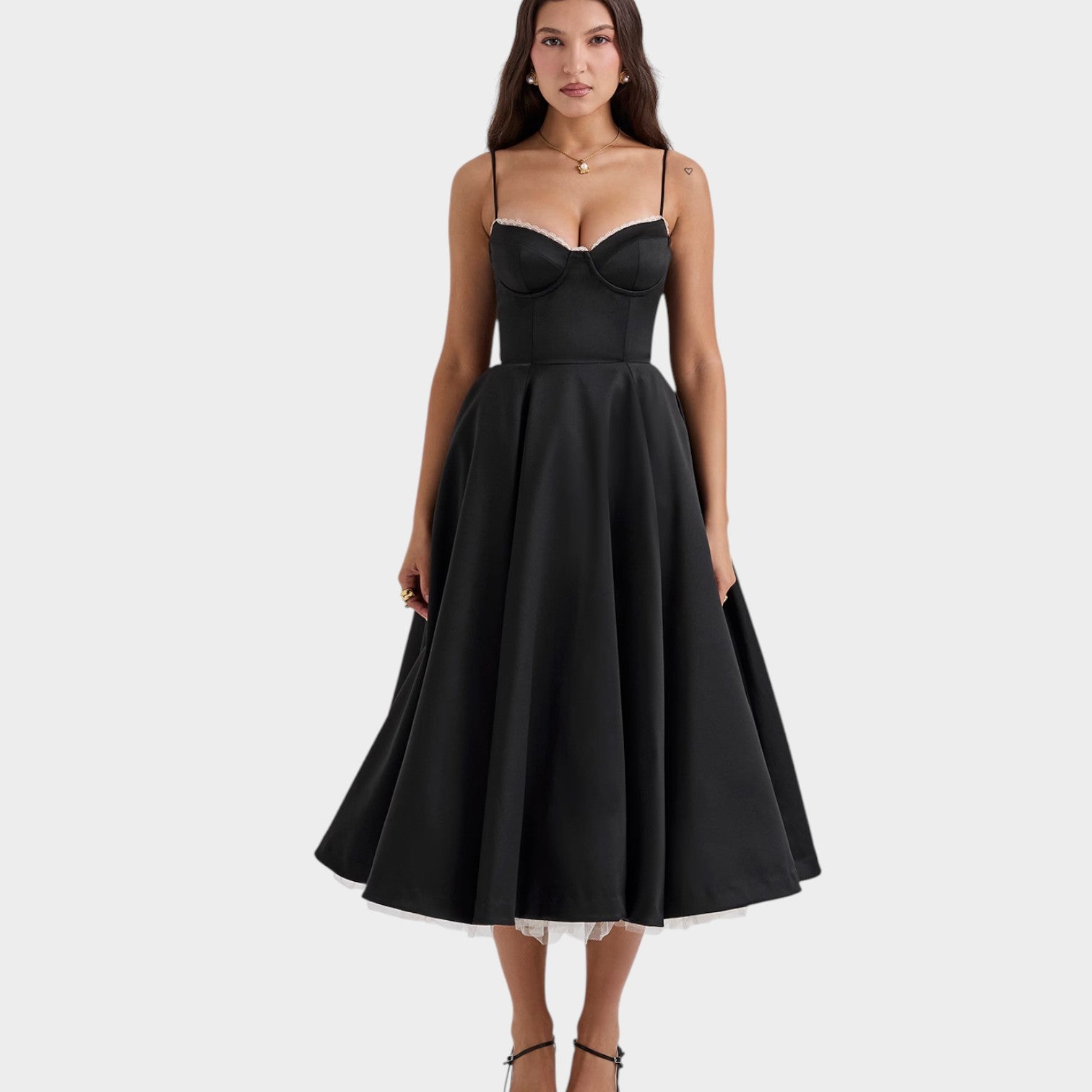 Cocktail Corset Midi Dress