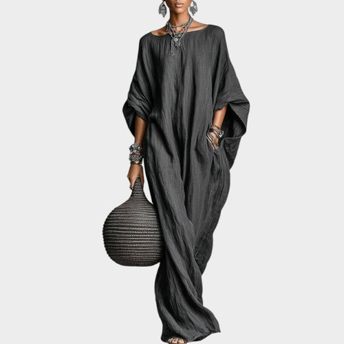 Women's Boho Linen Maxi Dress