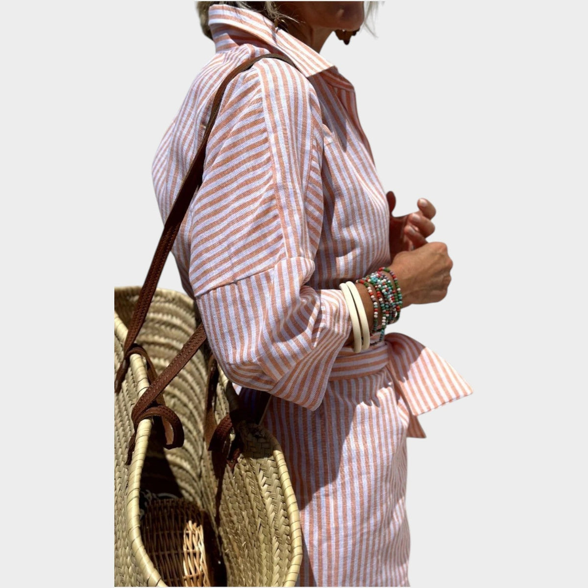 Women's Summer Midi Dress Shirt Button Down
