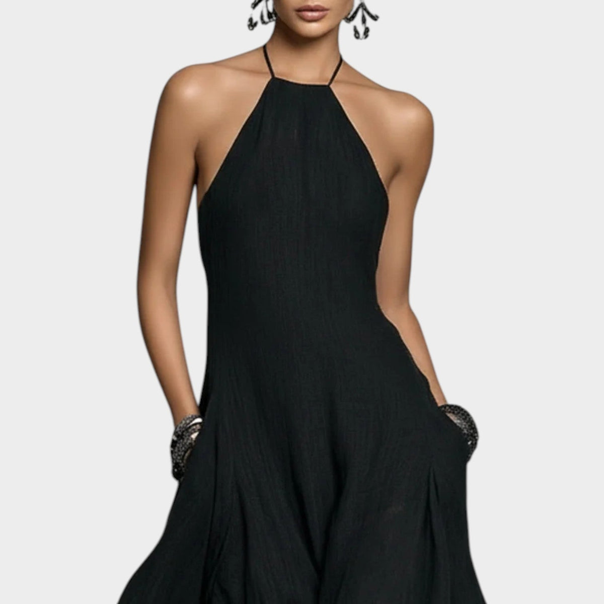 Women's Halter Flow Maxi Dress