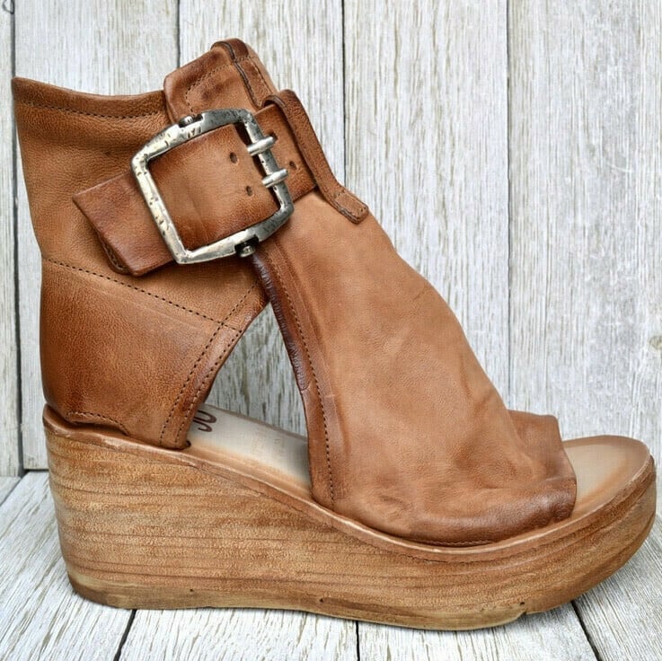 Dawn™ | Boho-Inspired Wedge Sandals with Buckle