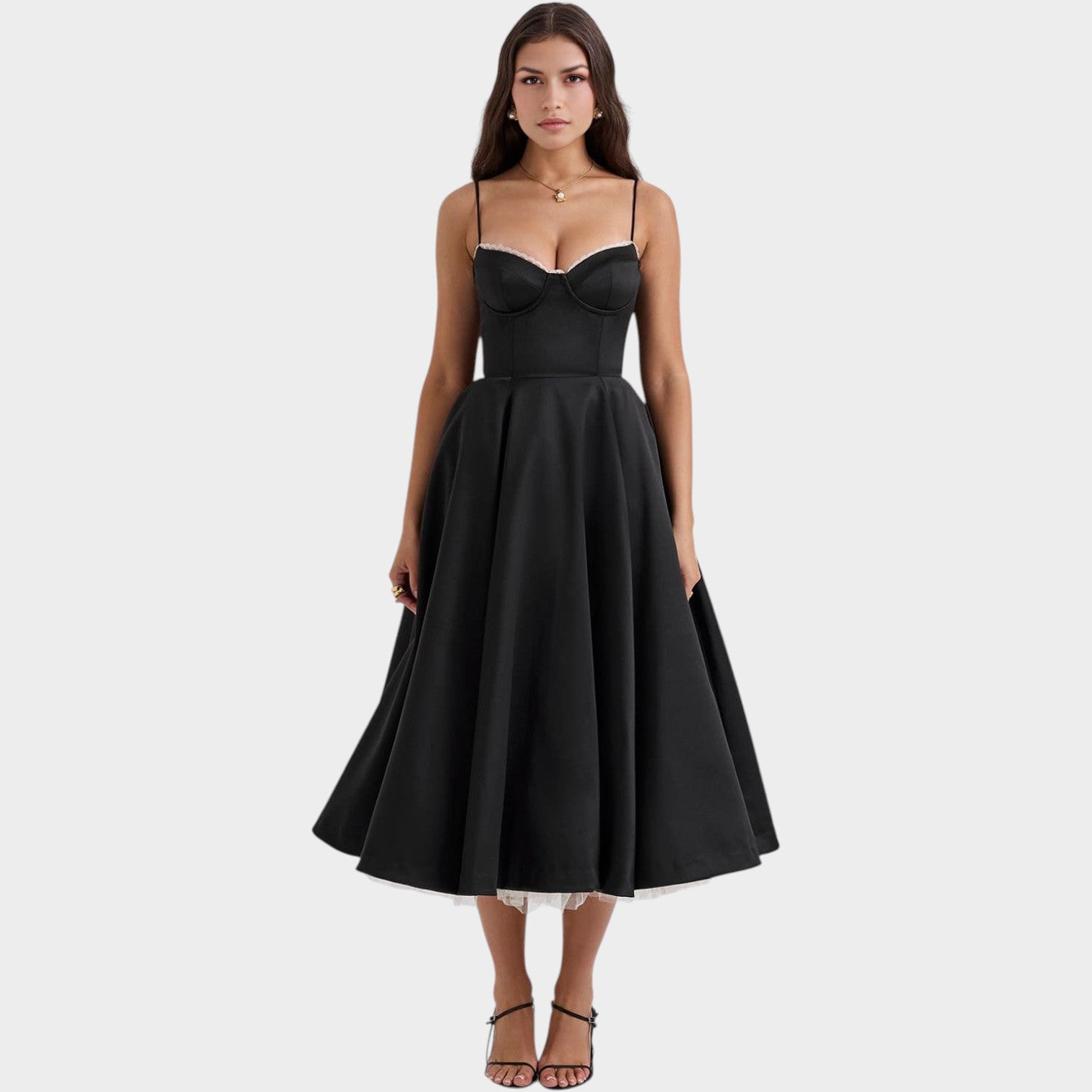 Cocktail Fit and Flare Midi Dress