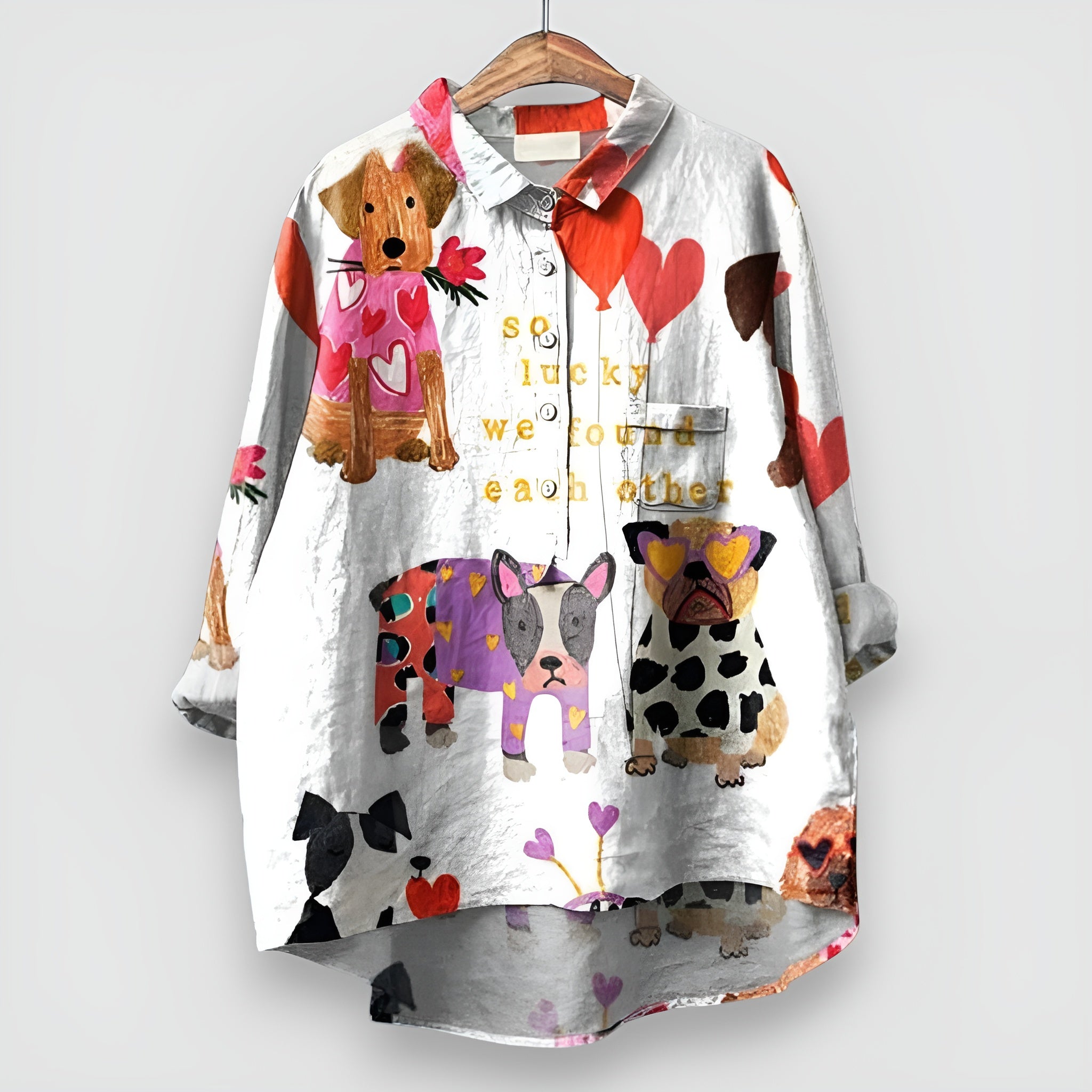 Geraldine™ | Women's Dog Print Shirt