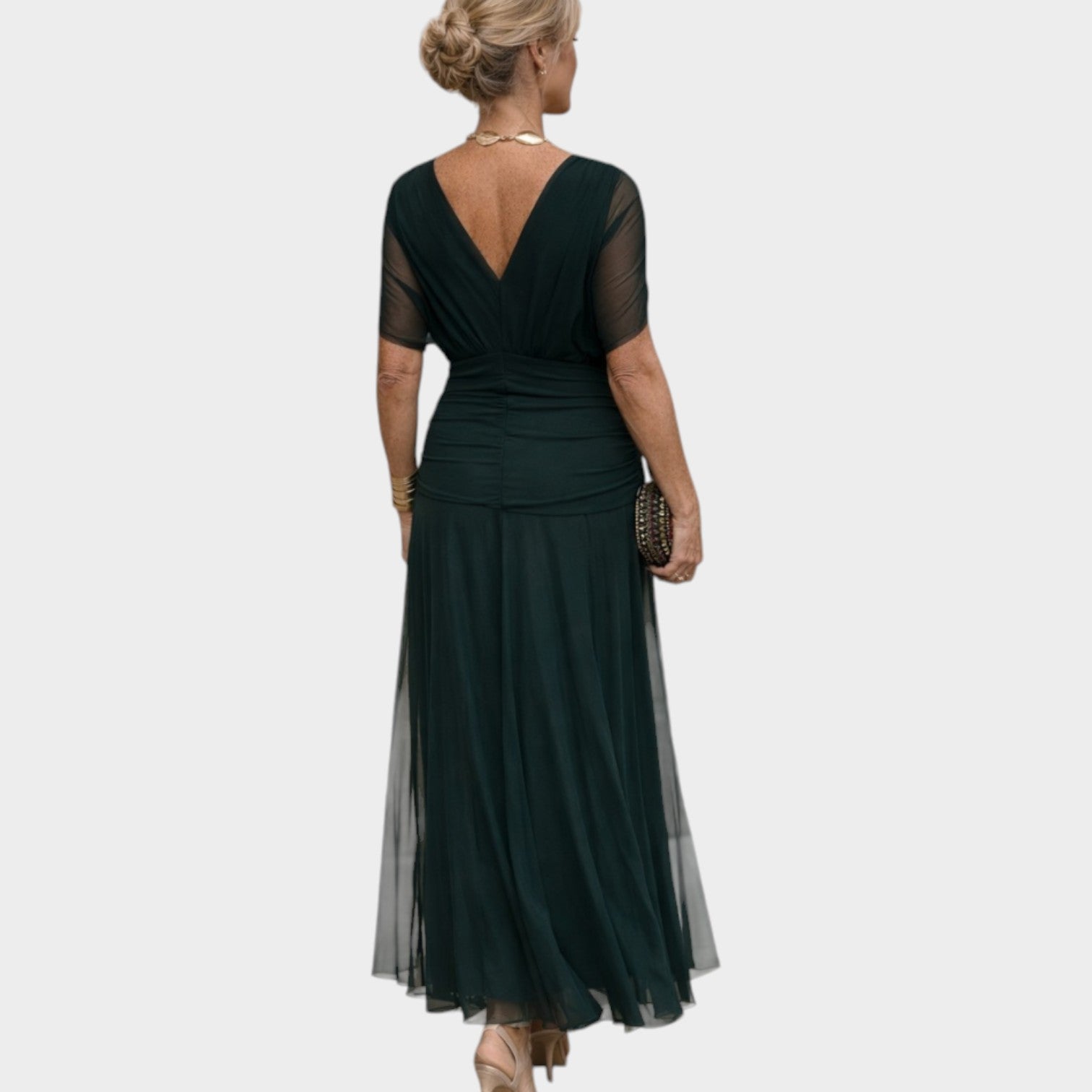 Off Shoulder Wedding Guest Maxi Dress