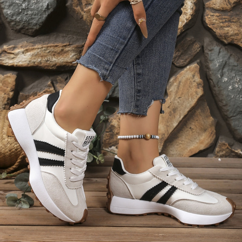 Reeve | Women's Retro Lace-Up Platform Sneakers with Chunky Sole