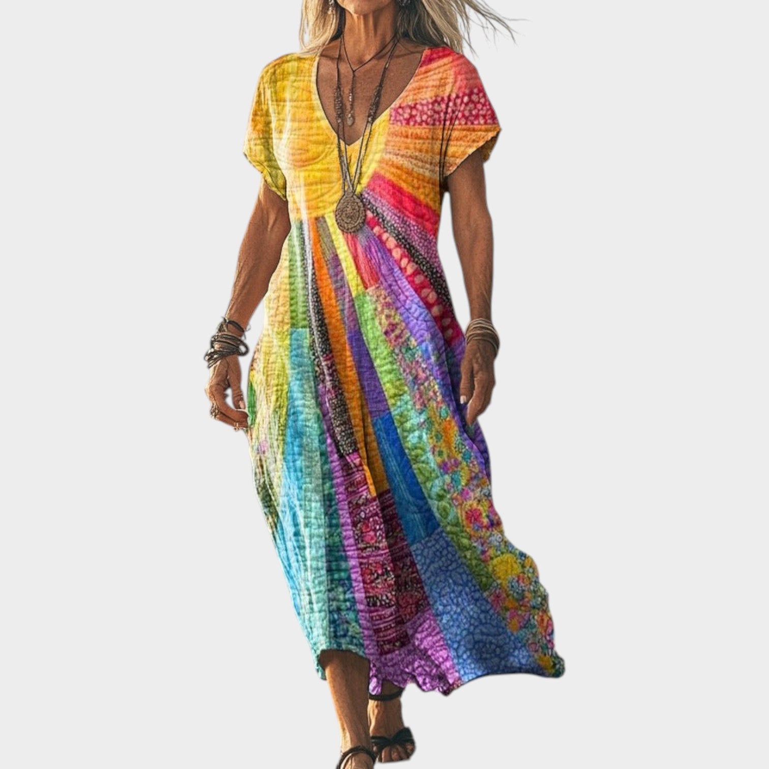 Boho V-Neck Summer Dress