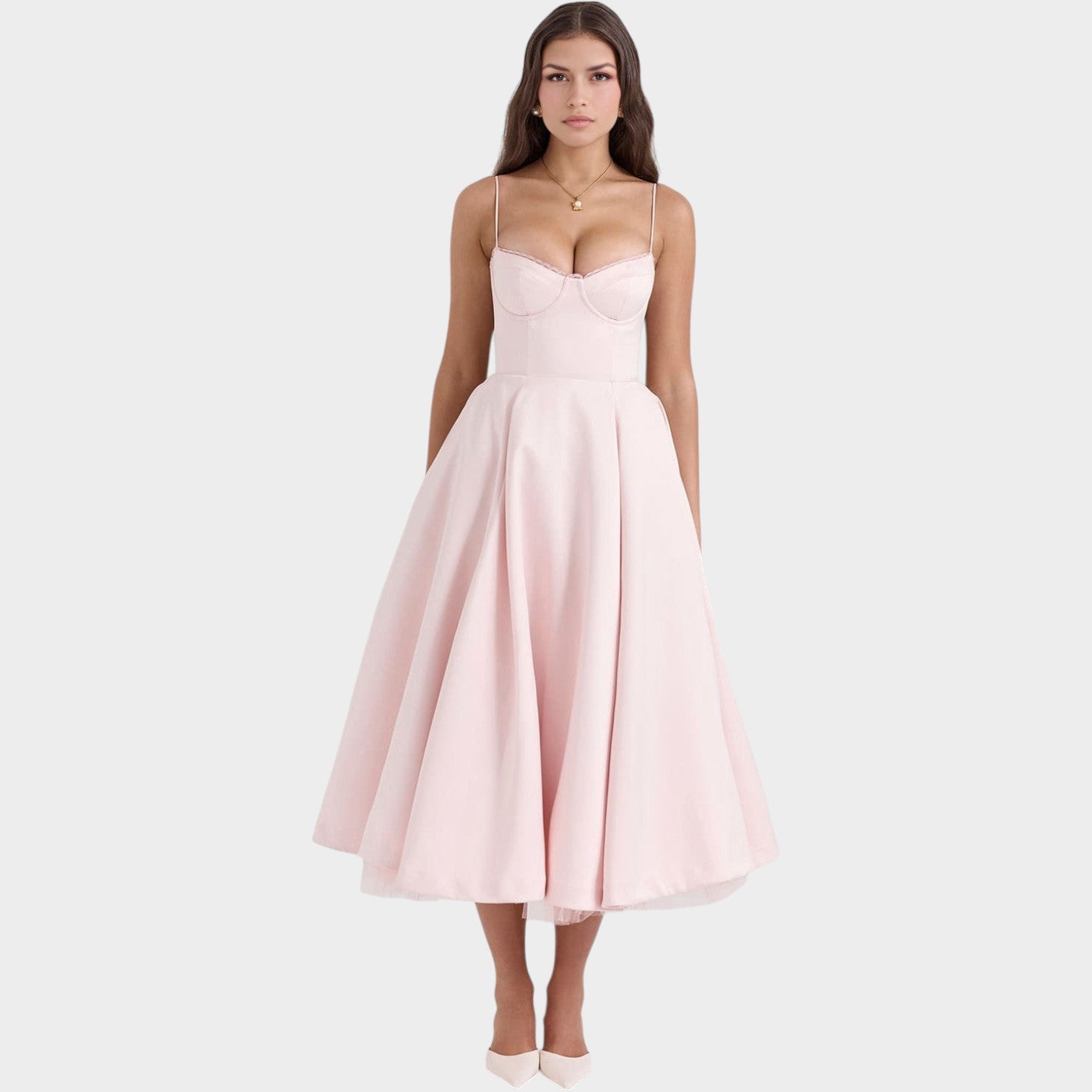 Cocktail Fit and Flare Midi Dress