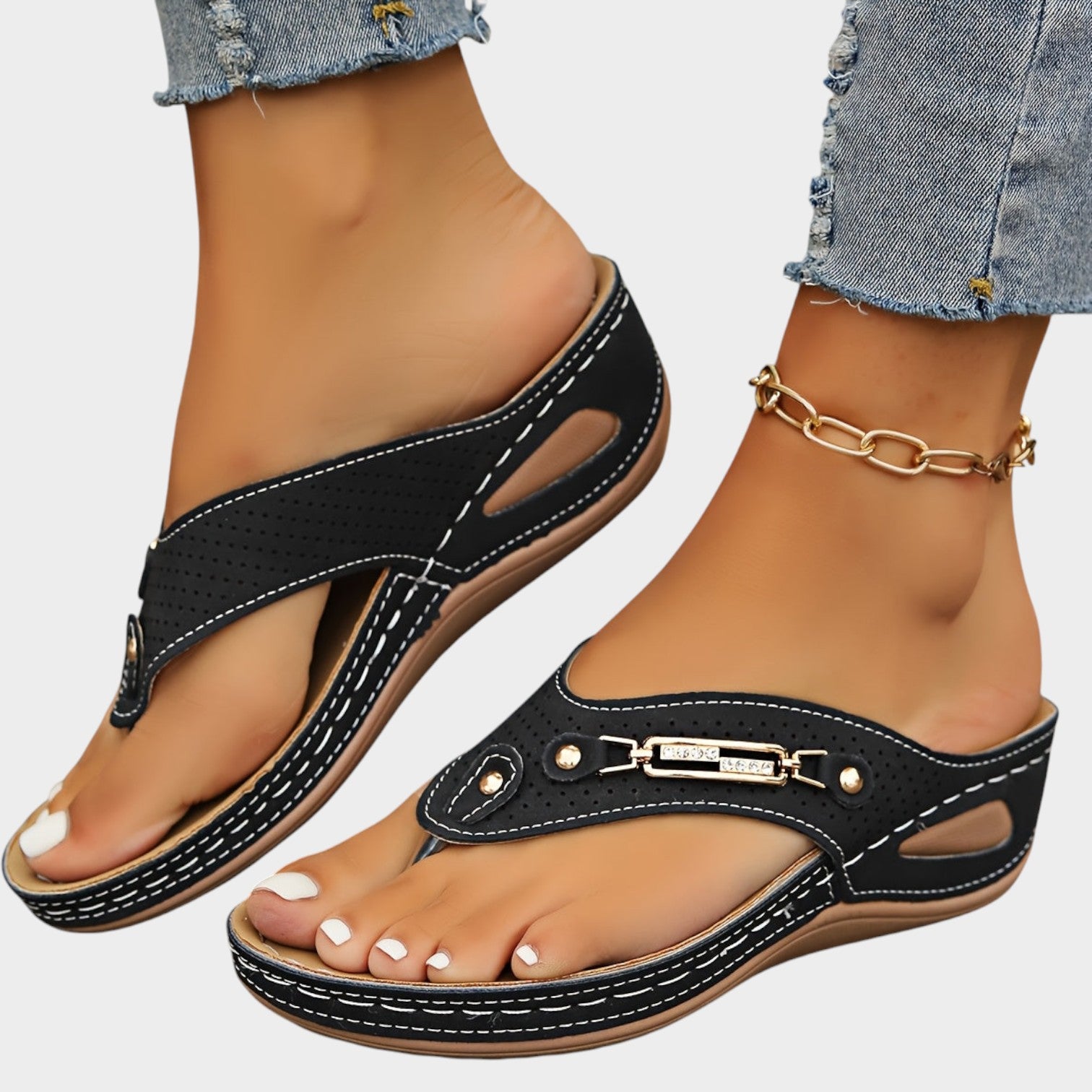 Platform Thong Walking Sandals