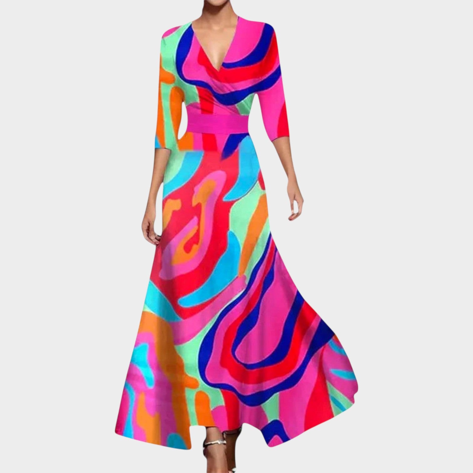 Floral Wrap Maxi Dress