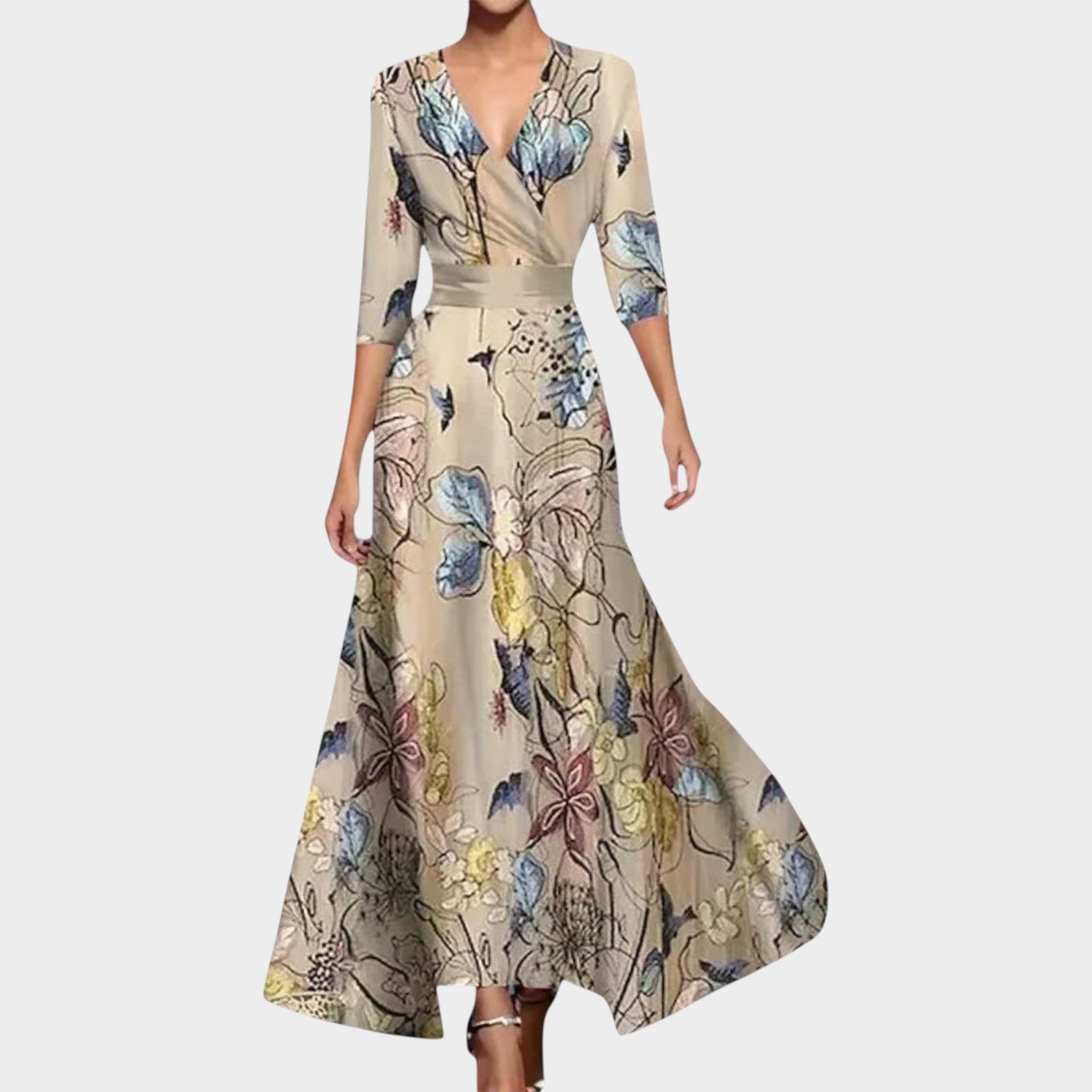 Floral Wrap Maxi Dress