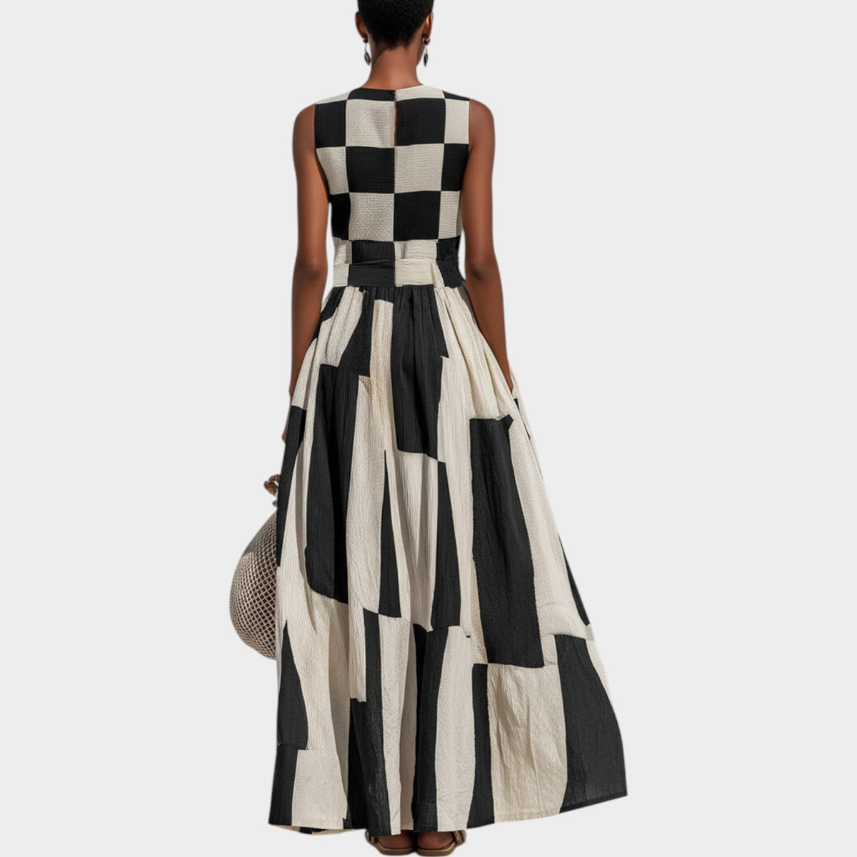 Women's Maxi Dress Flowy Vacation Colour Block