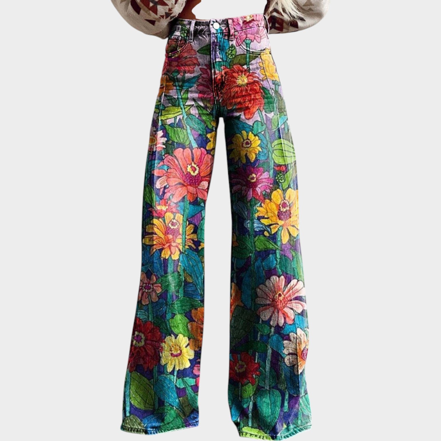 Floral Printed Wide Pants