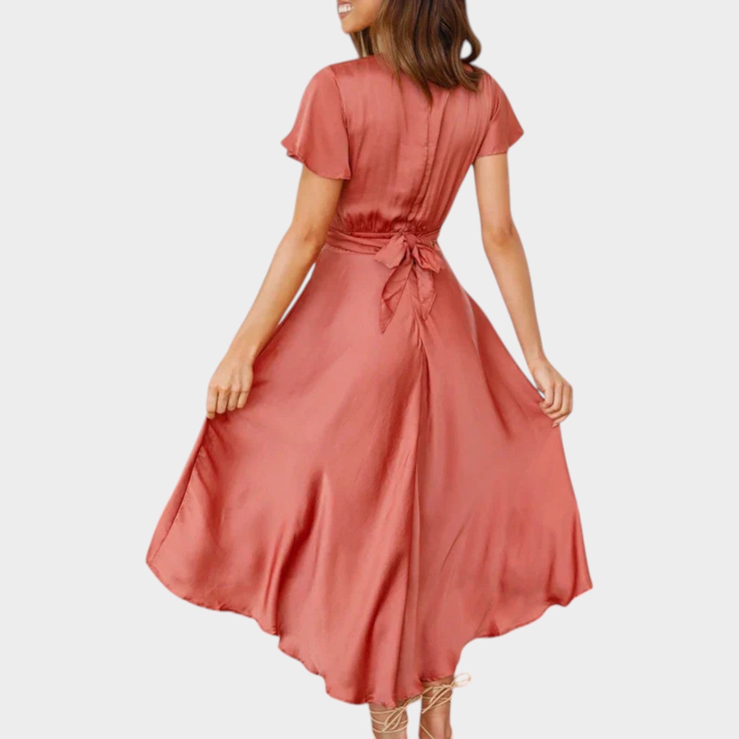 V Neck Midi Formal Dress