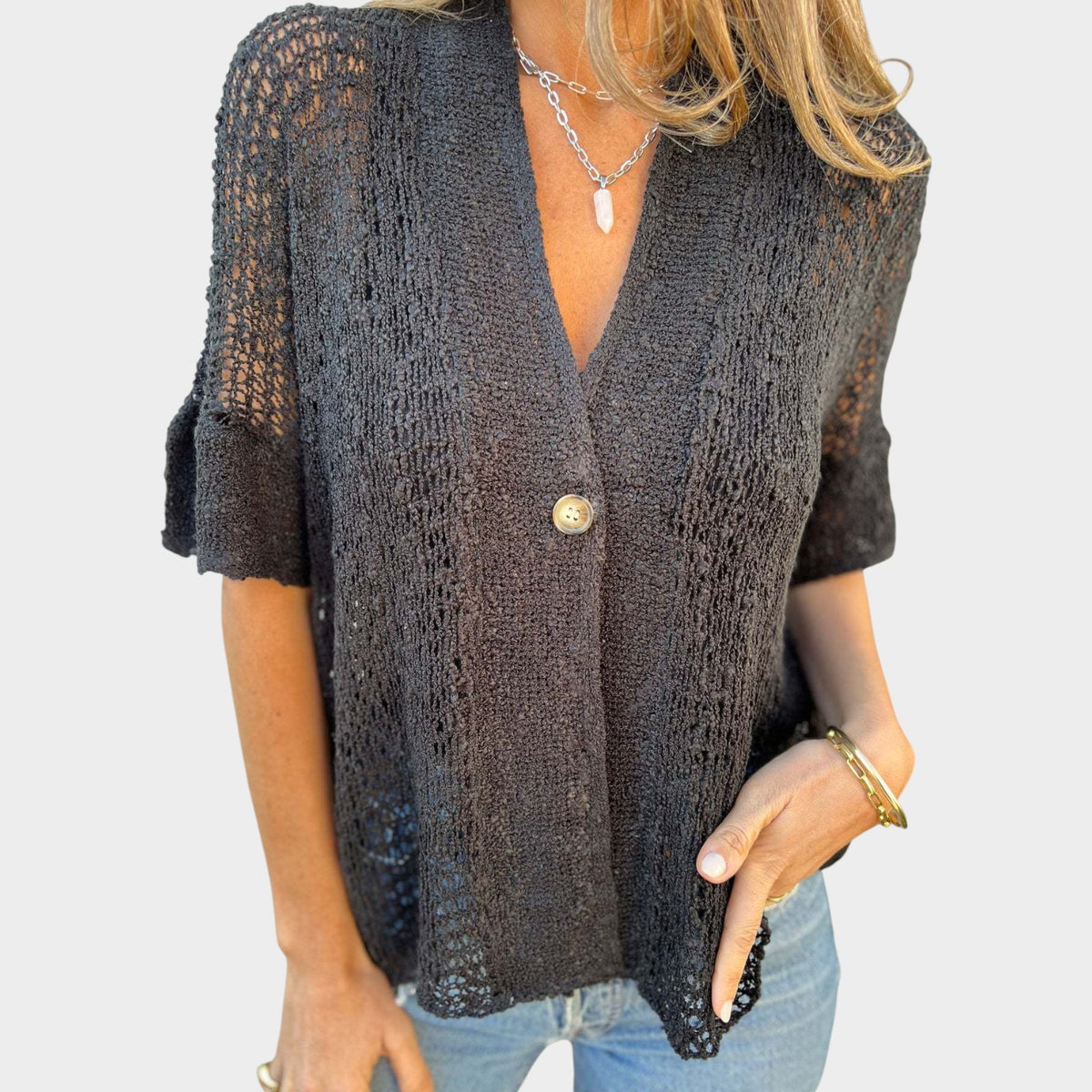 Women's Crochet Knit Top