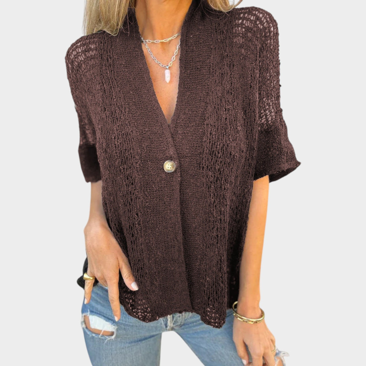Women's Crochet Knit Top
