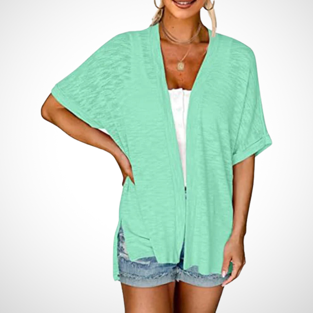 Ruth™ | Chic Flowing Short Sleeve Cardigan