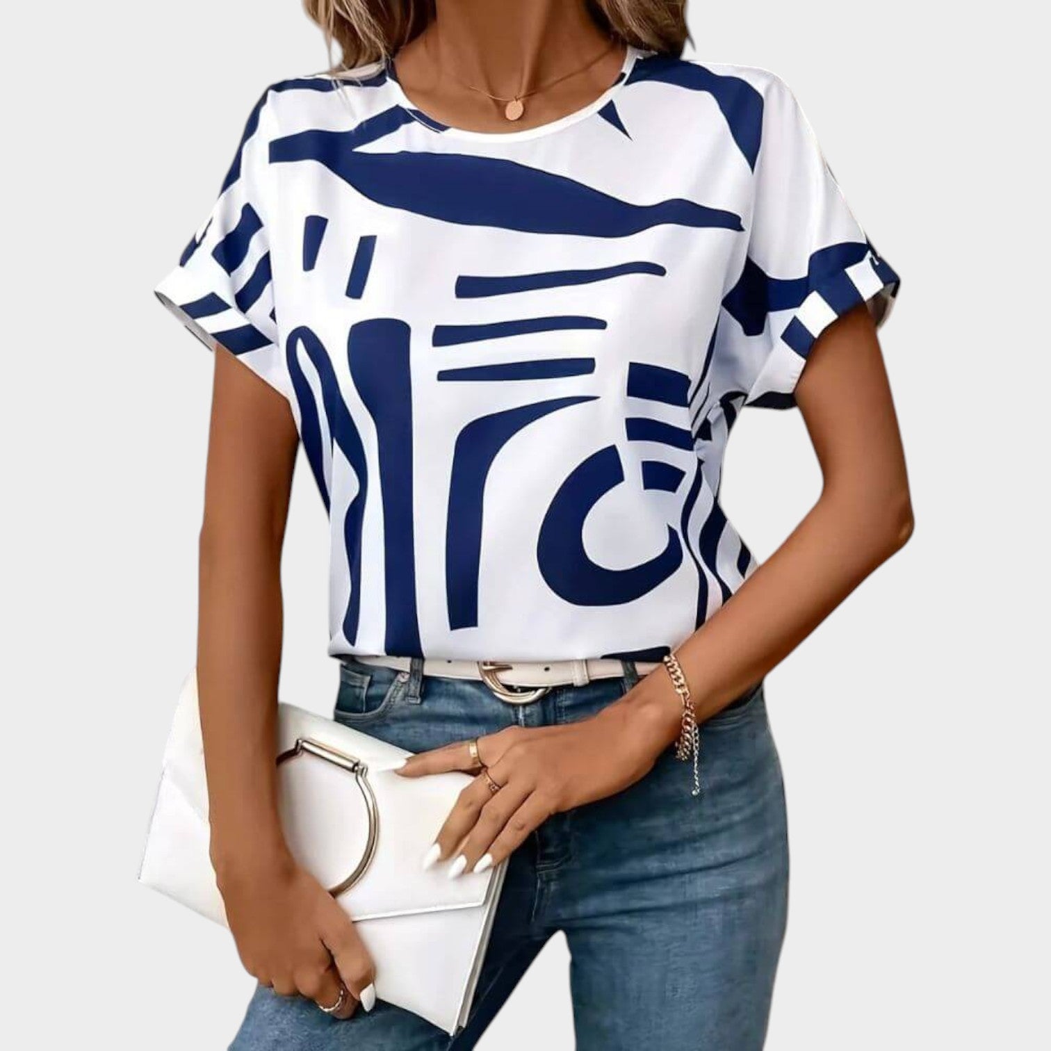 Abstract Print T Shirt