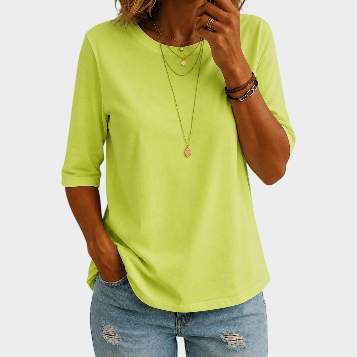 Women's Relaxed Fit Half Sleeve T-Shirt