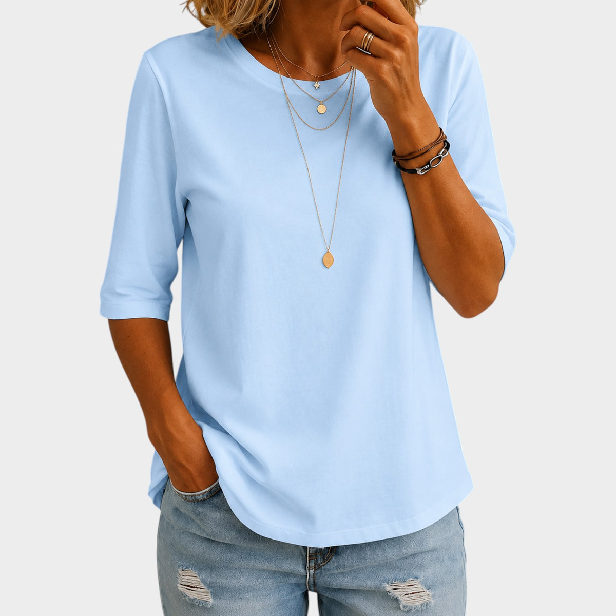 Women's Relaxed Fit Half Sleeve T-Shirt
