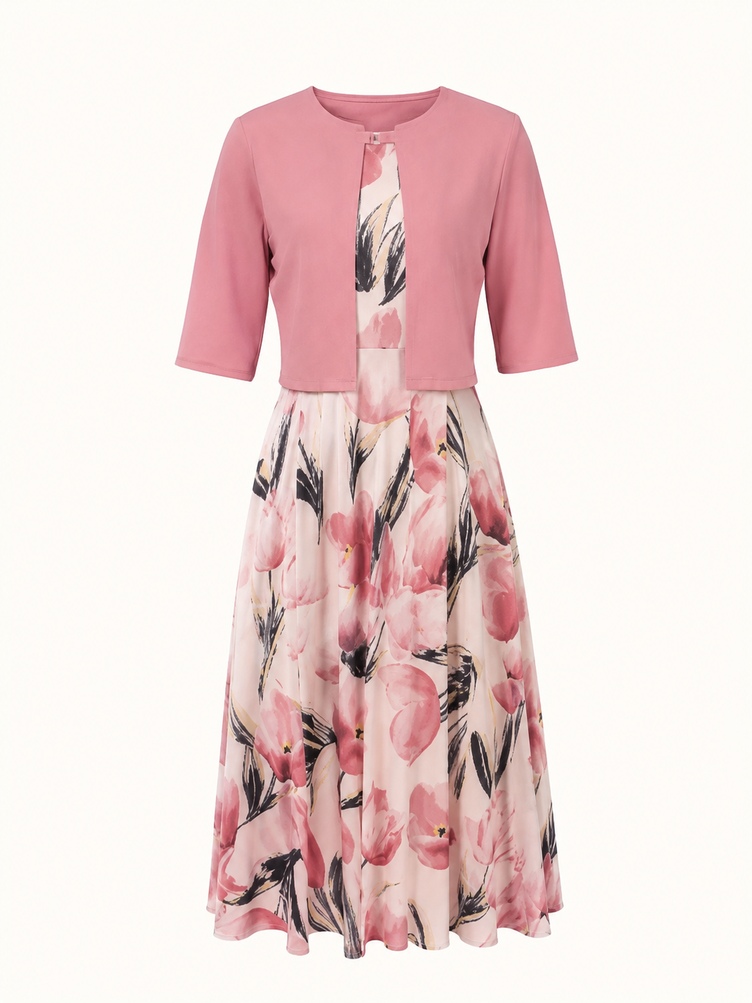 Rosalie | Women's Floral Maxi Dress Ensemble with Jacket
