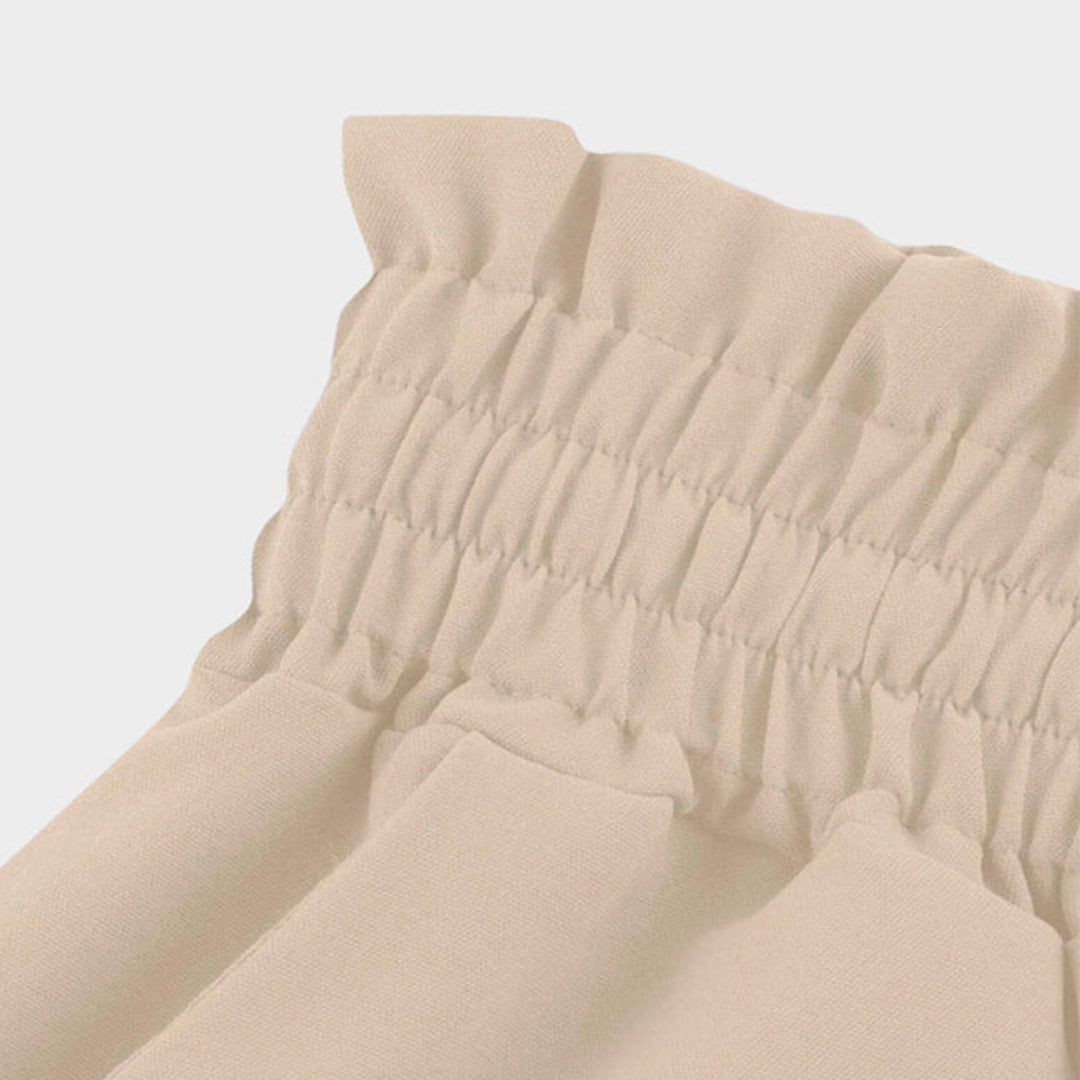 Terra | Women's High-Waisted Wide-Leg Pants with Smocked Drawstring