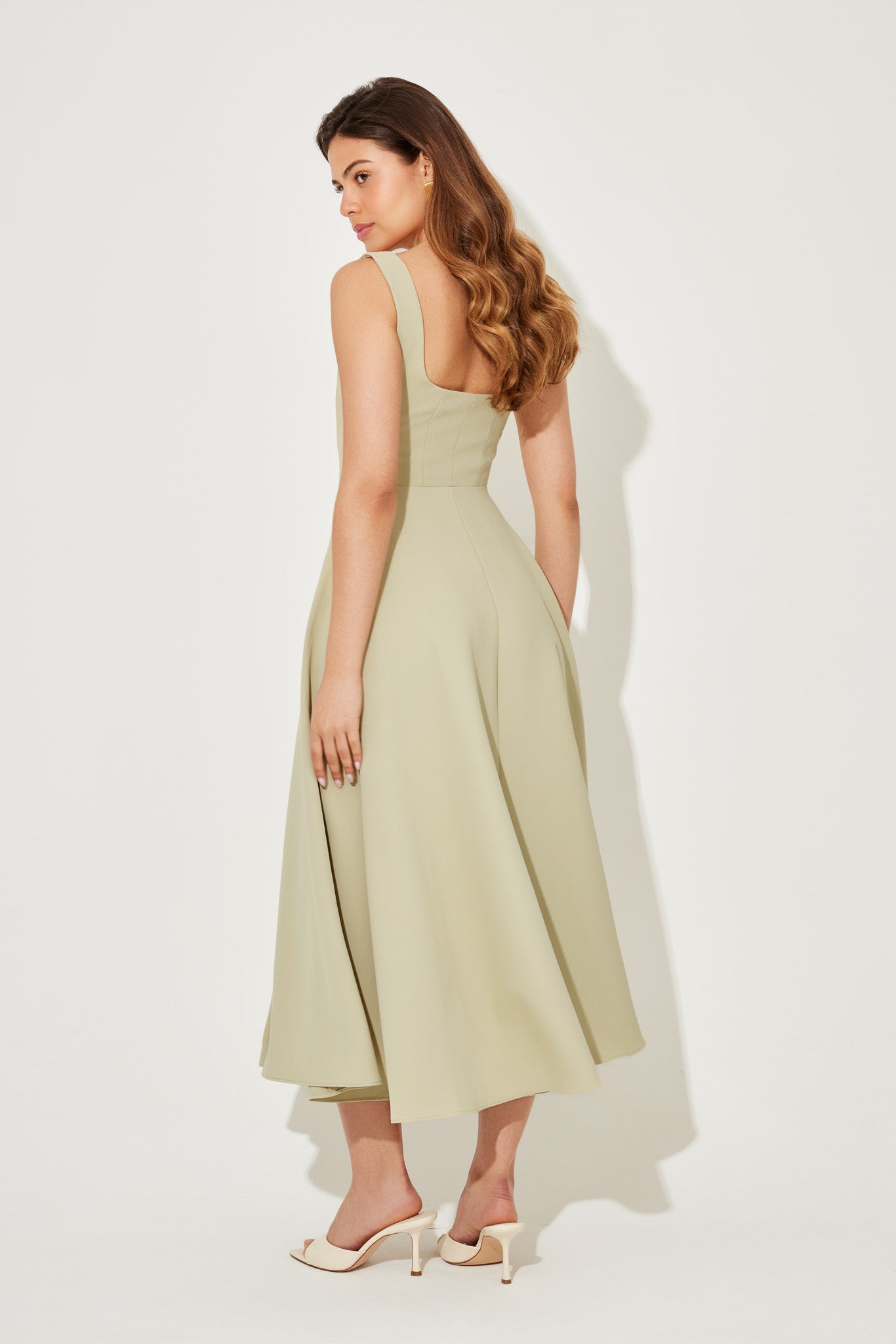 Angela™ | Elegant Flowing Midi Dress