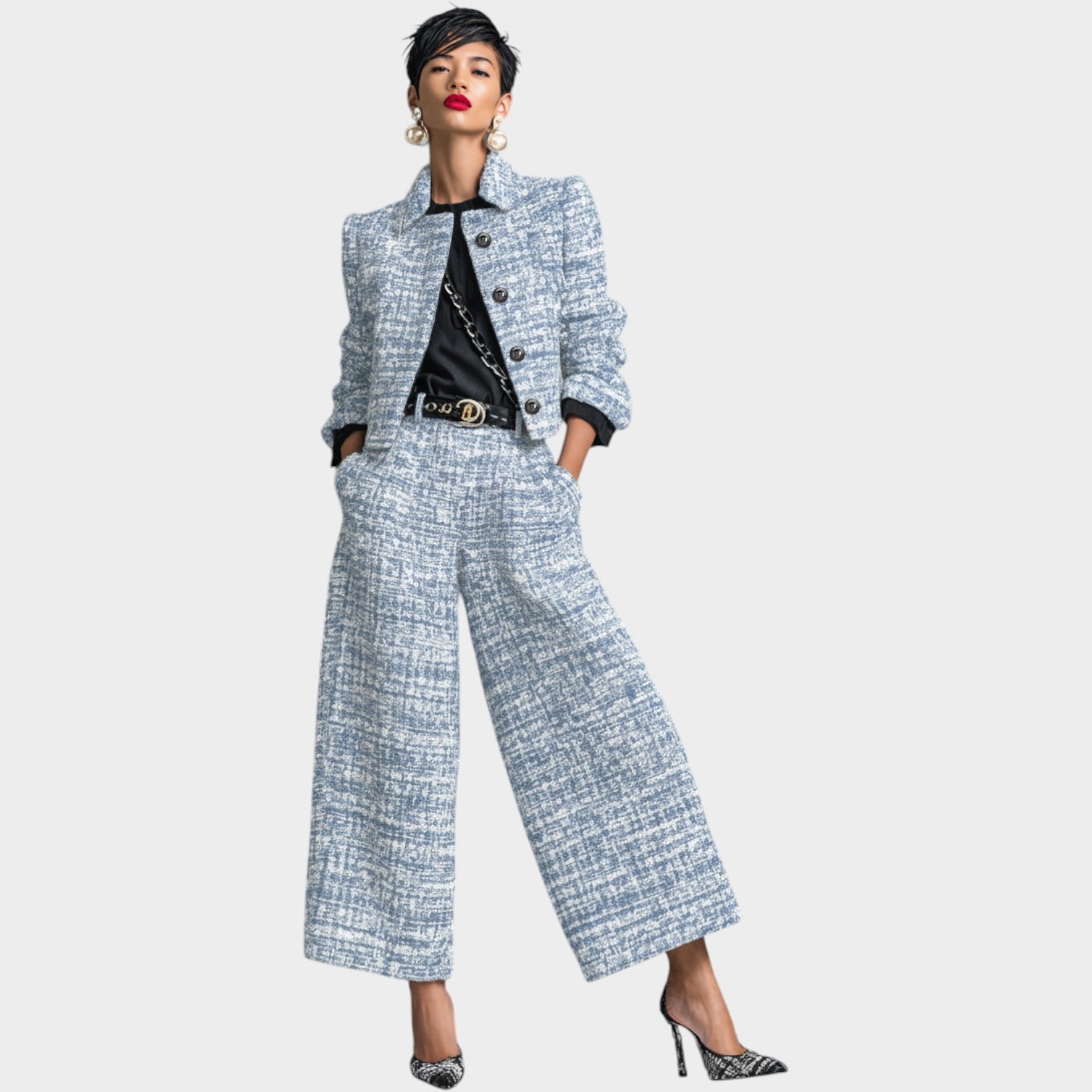 Formal Two Piece Tweed Matching Set