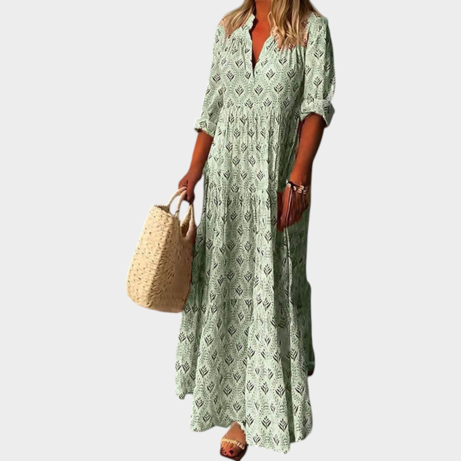Printed Casual Maxi Dress