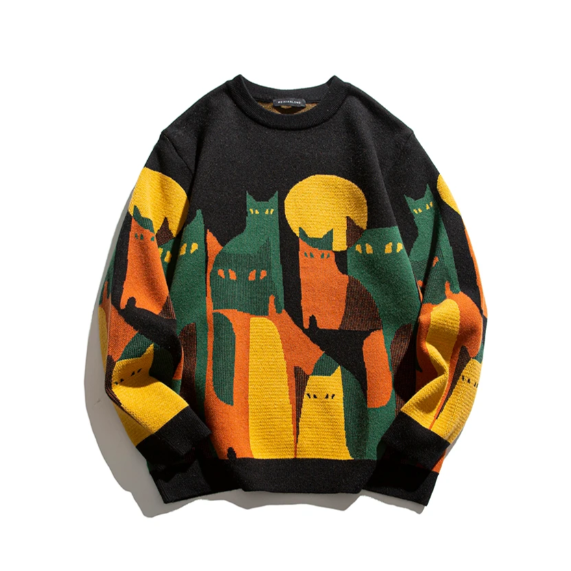 Felix™ | Cat Sweater Under the Moonlight