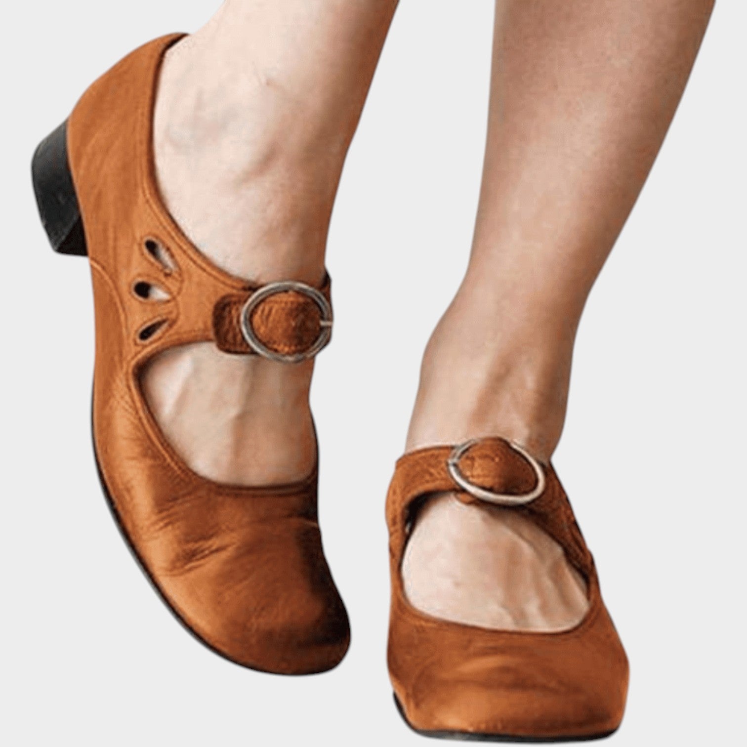 Leather Closed Toe Comfort Sandals