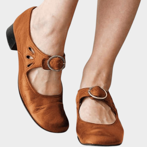 Leather Closed Toe Comfort Sandals
