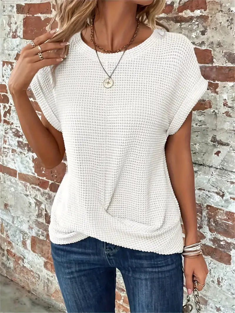 Sylvia™ | Cozy Waffle Knit Tee