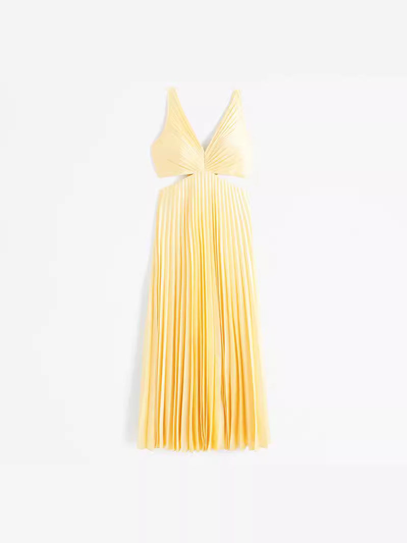 Elle | Women's V-Neck Maxi Dress for Wedding Guests - Evening Wear