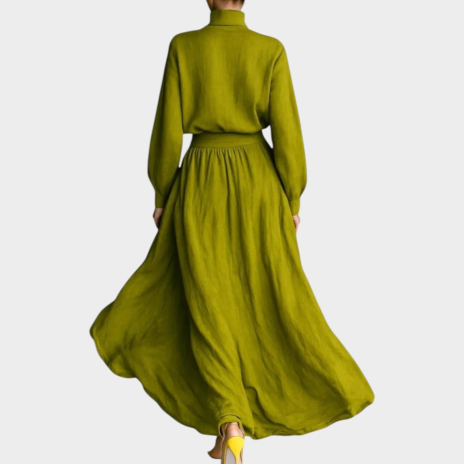 Flowy High-Neck Two-Piece Set