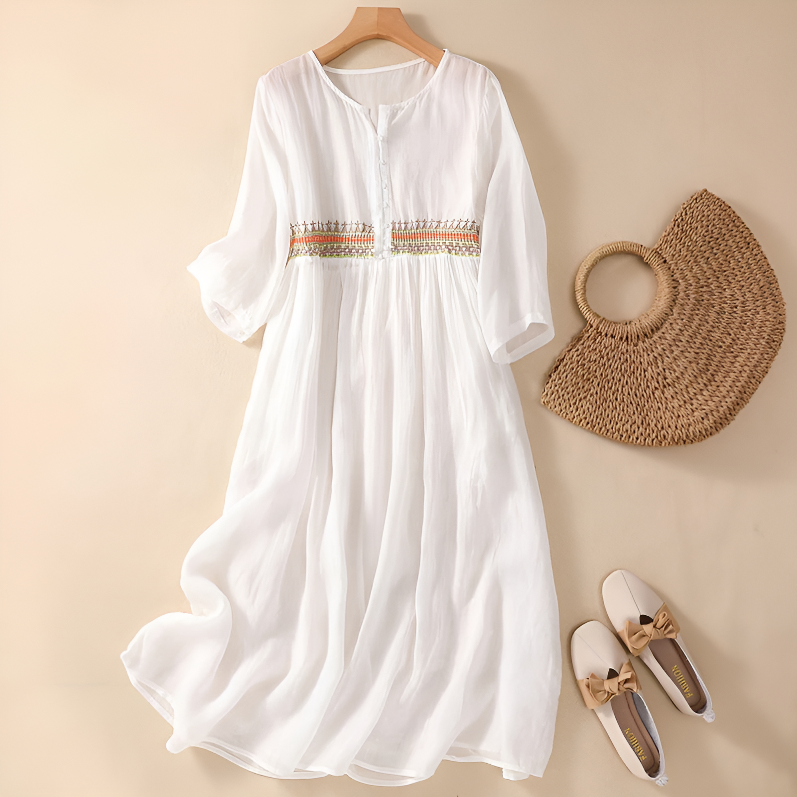 Kathy™ | Midi Dress with Unique Pattern
