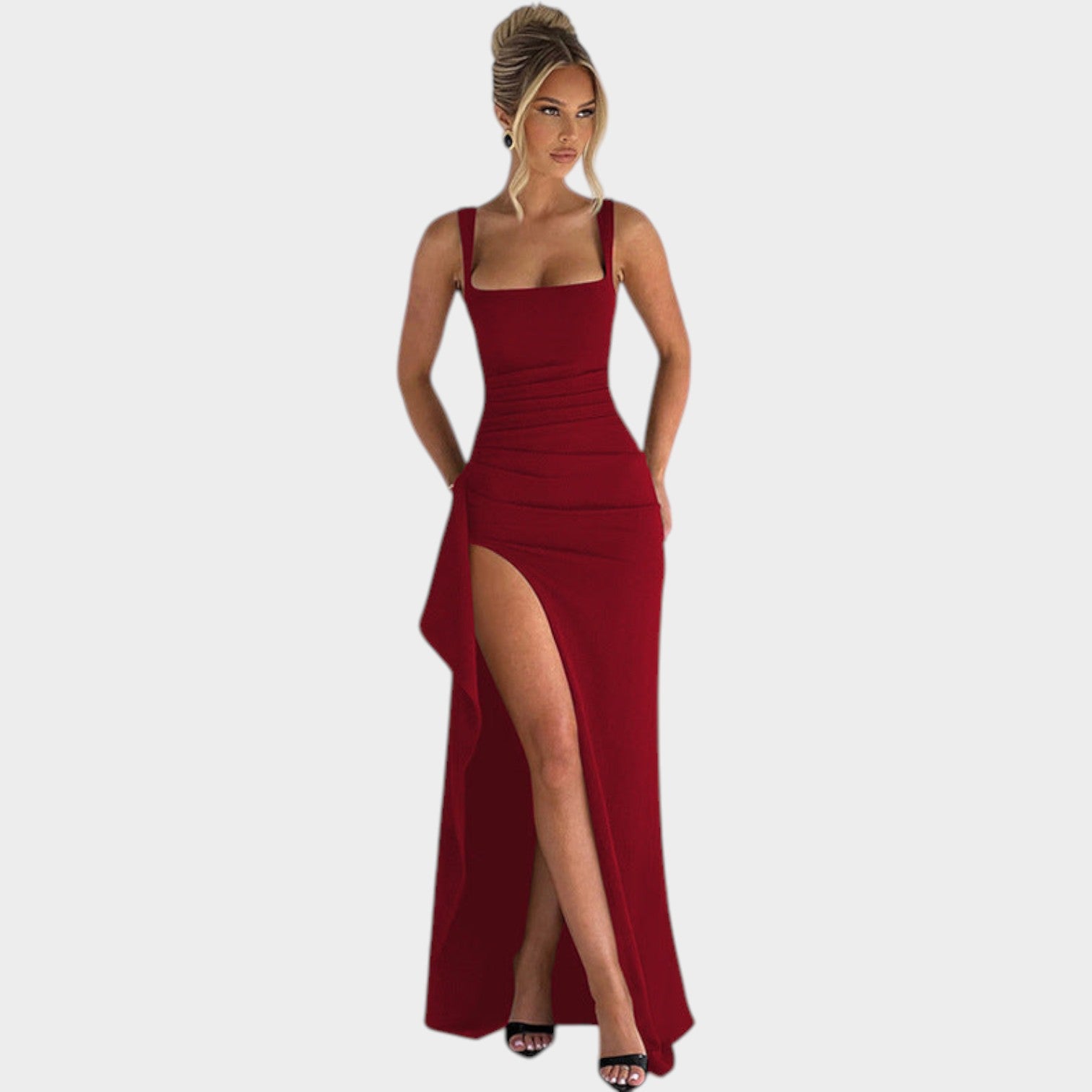 Square Neck Maxi Formal Dress