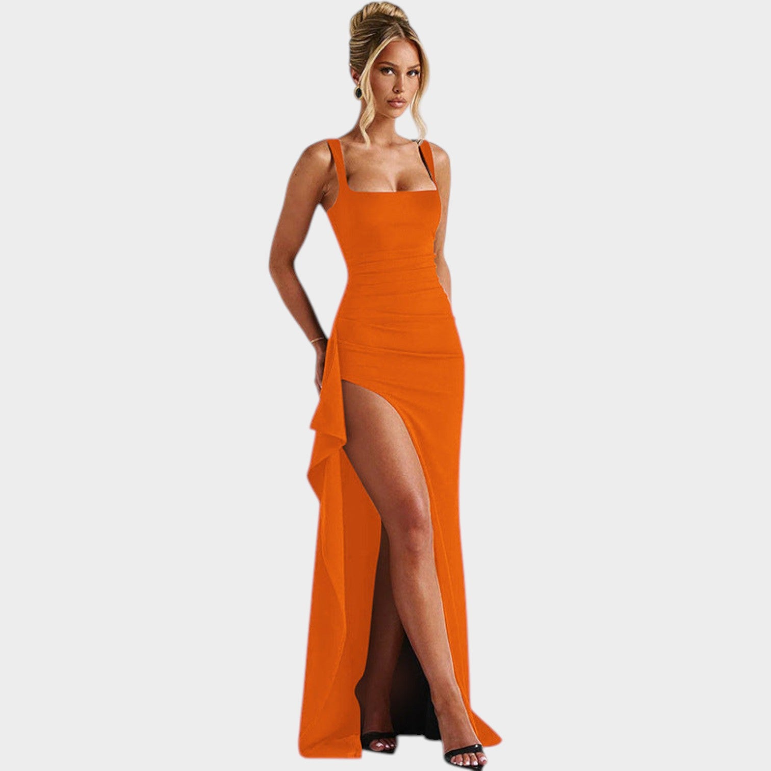 Square Neck Maxi Formal Dress