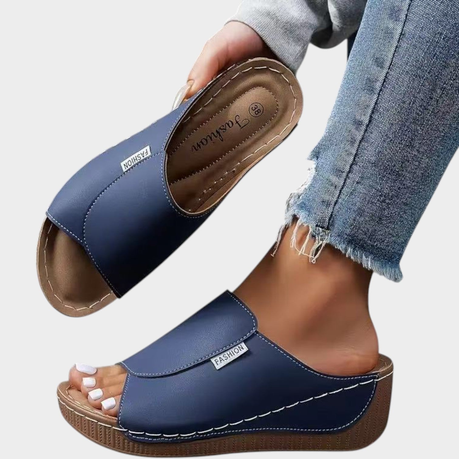 Comfort Slide Leather Sandals