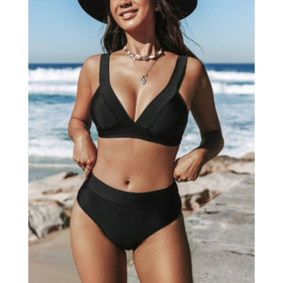 Hilde™ | Classic High-Waisted Swimwear