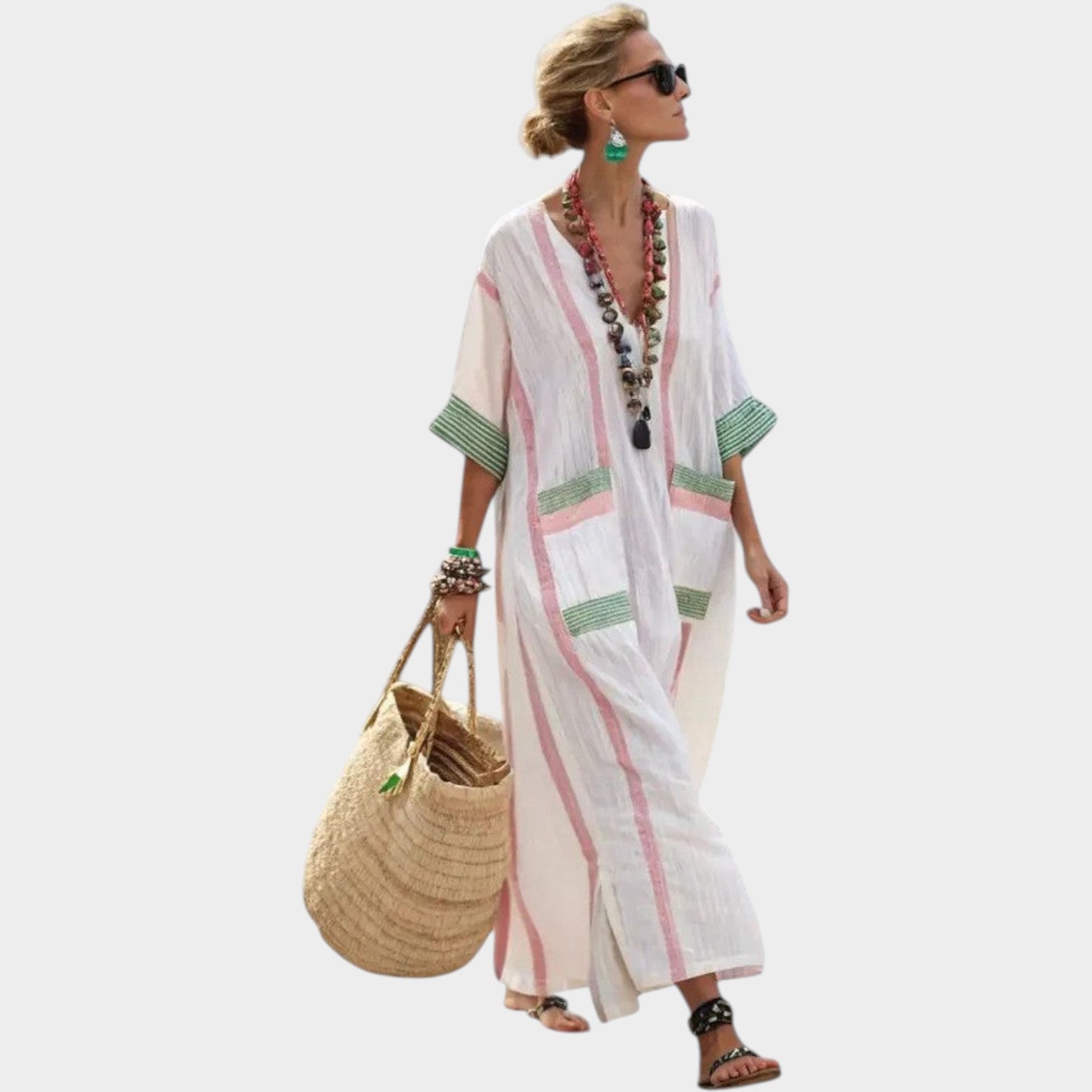 Boho V-Neck Maxi Dress