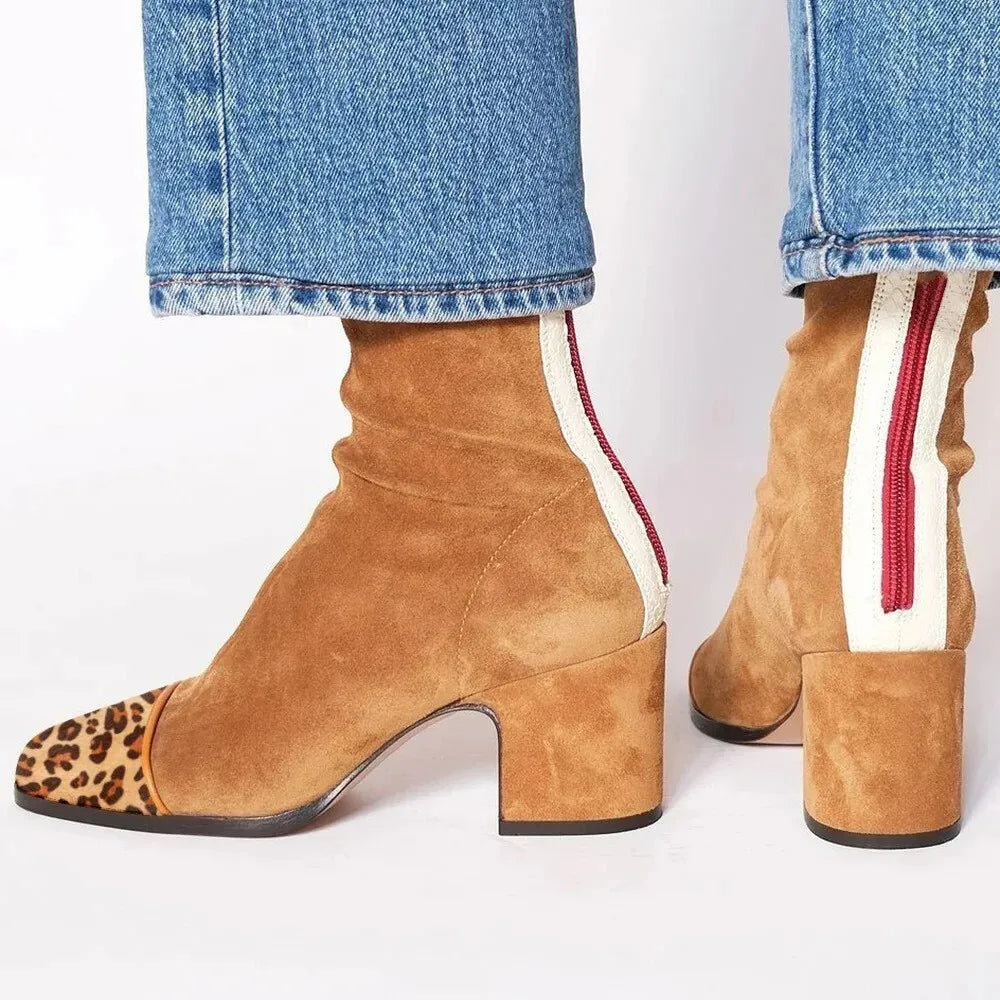 Scarlett™ | Square Toe Heeled Ankle Boots