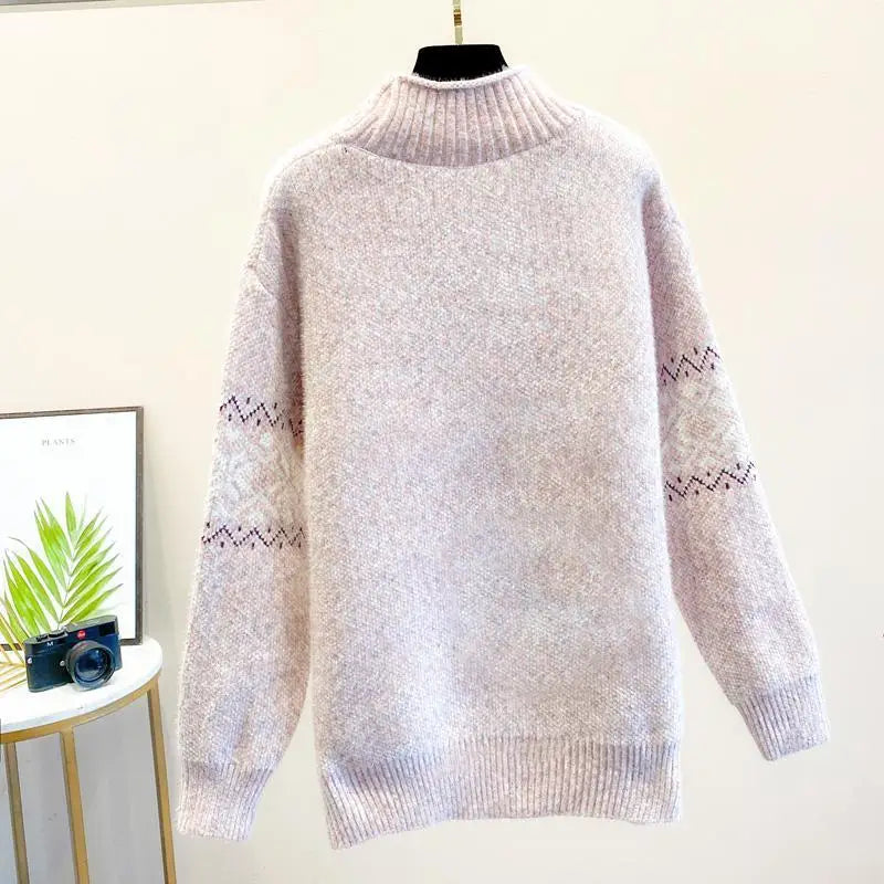 Isabella™ | Cozy Snowflake Knit Pullover