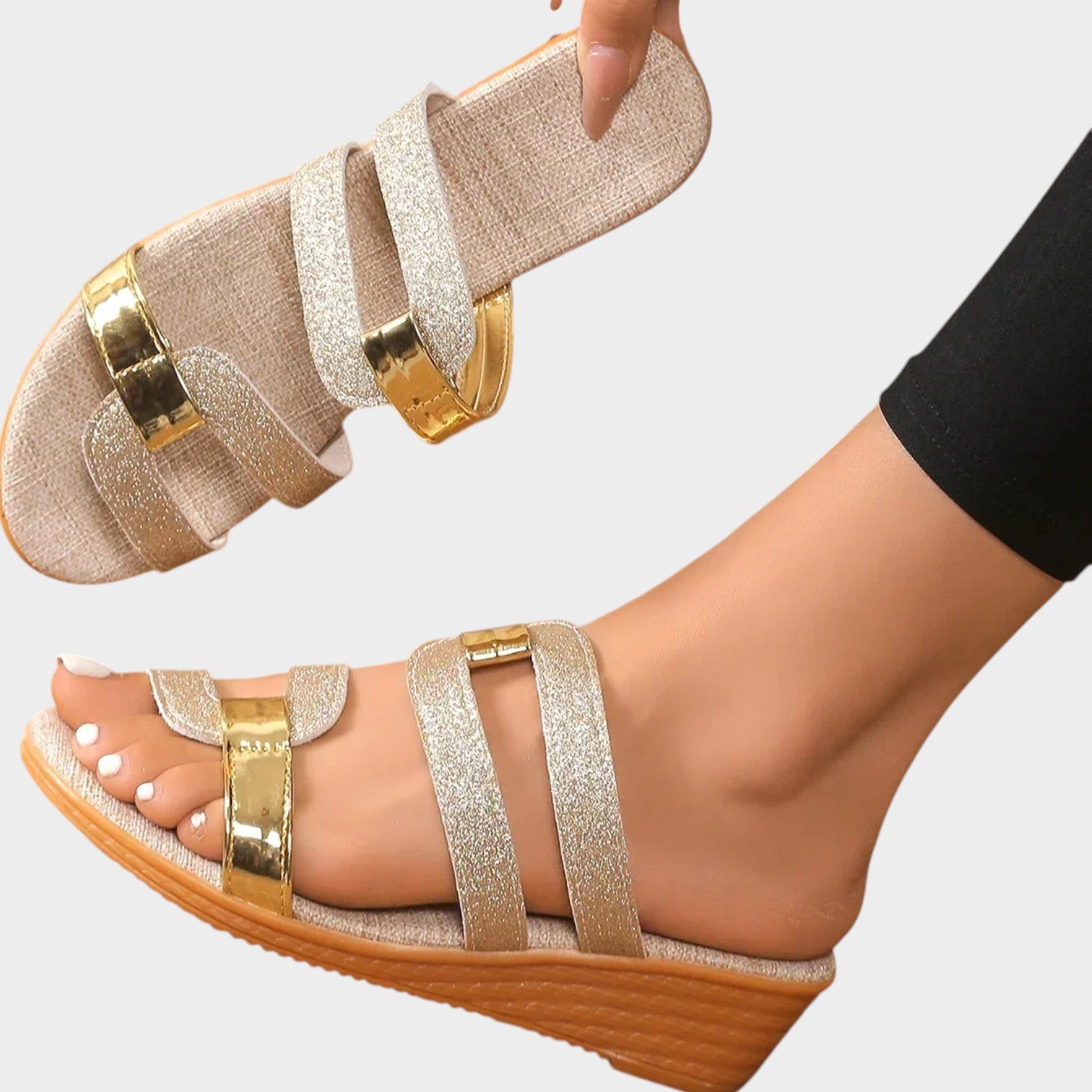 Orthopedic Wedge Slide Sandals