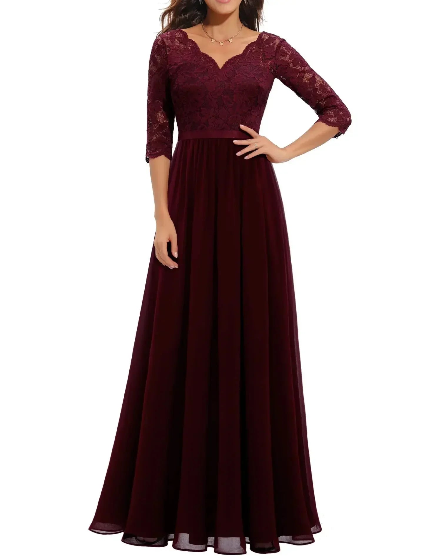 Diane™ | Women's Elegant Long Lace Dress