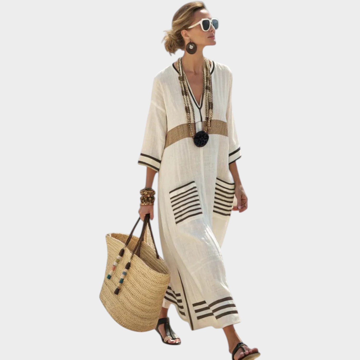 Boho V-Neck Maxi Dress
