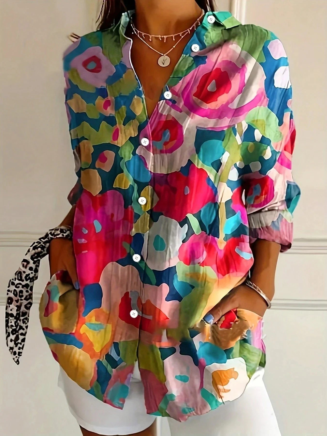 Terri™ | Vibrant Blouse Featuring Whimsical Print